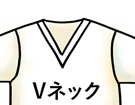 VネックTシャツ