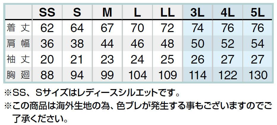 サイズ表