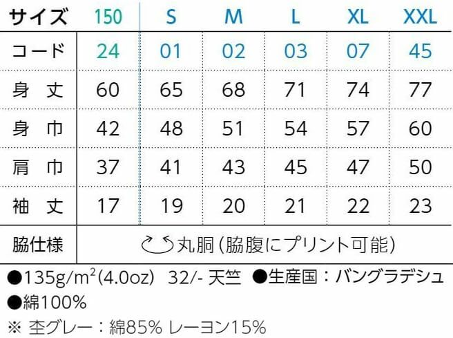 サイズ表