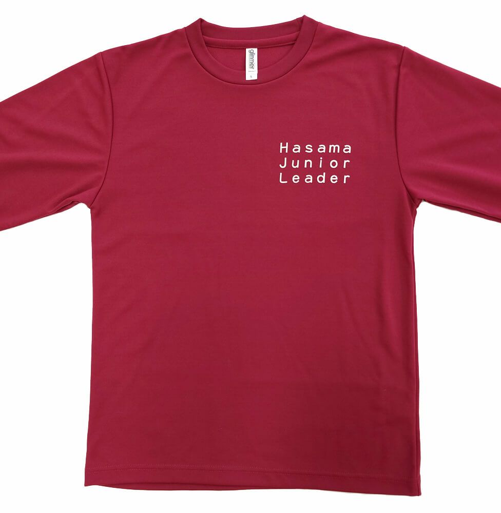 長袖シャツの左胸にもオリジナルプリント