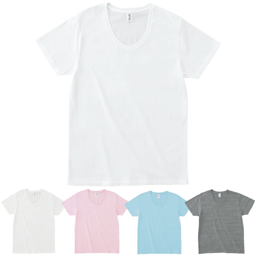 細身でかっこいいおしゃれな半そでUネックTシャツ