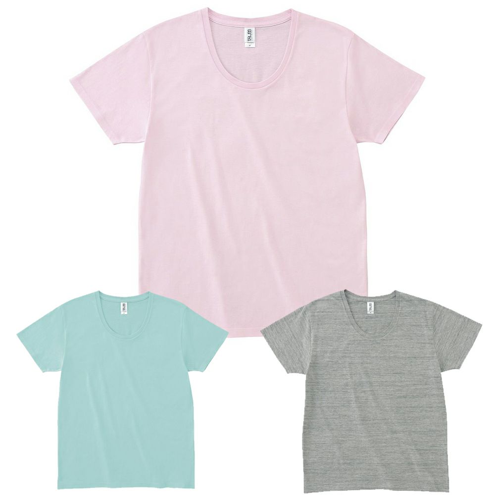 細身でかっこいいおしゃれな半そでUネックTシャツ