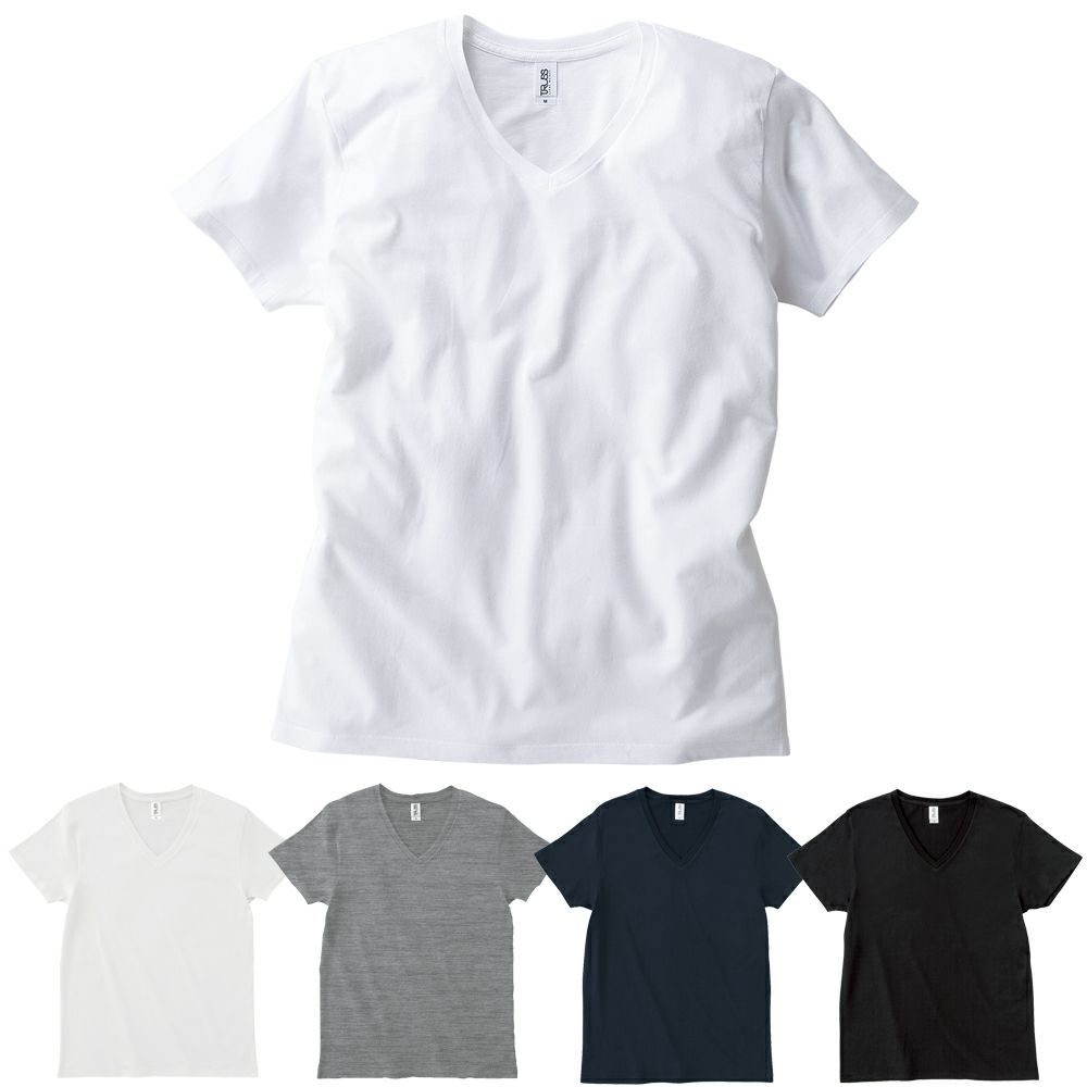 細身でかっこいいおしゃれな半そでVネックTシャツ