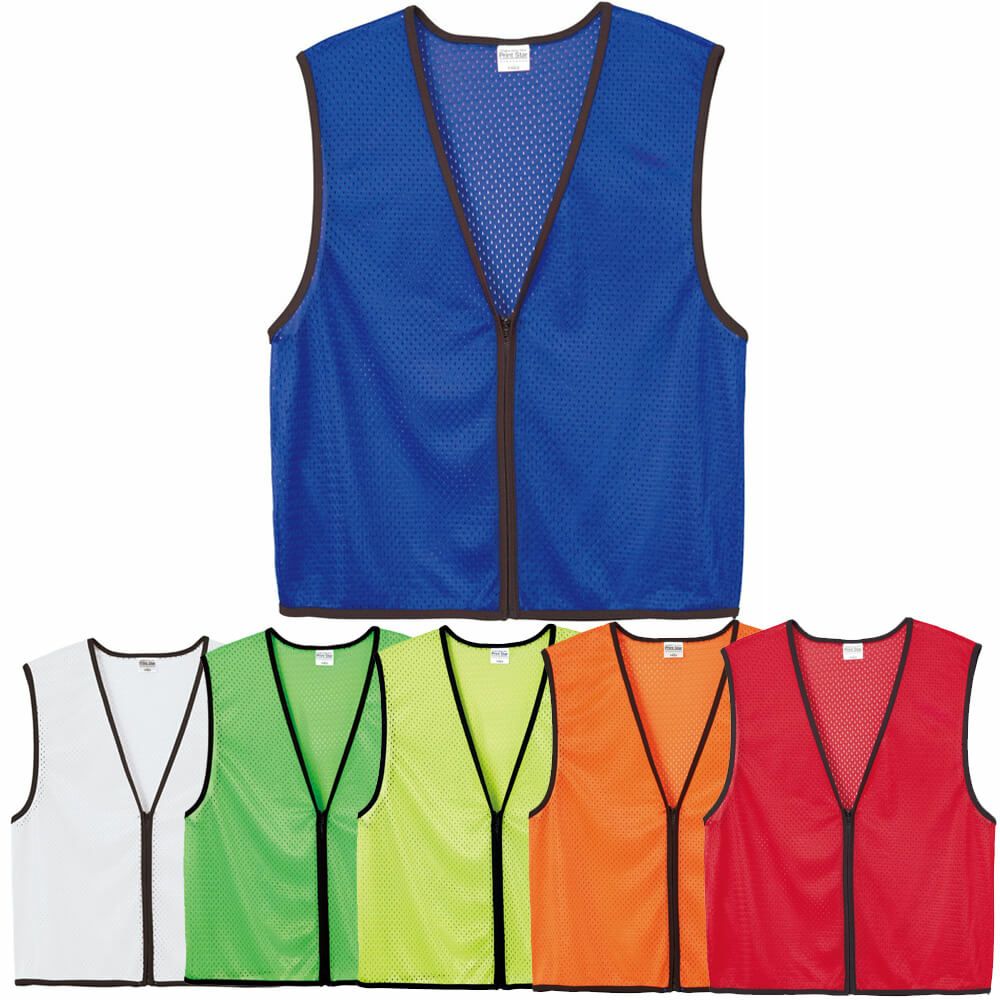 ファスナー付きメッシュベスト