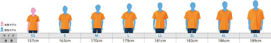 身長の対応表