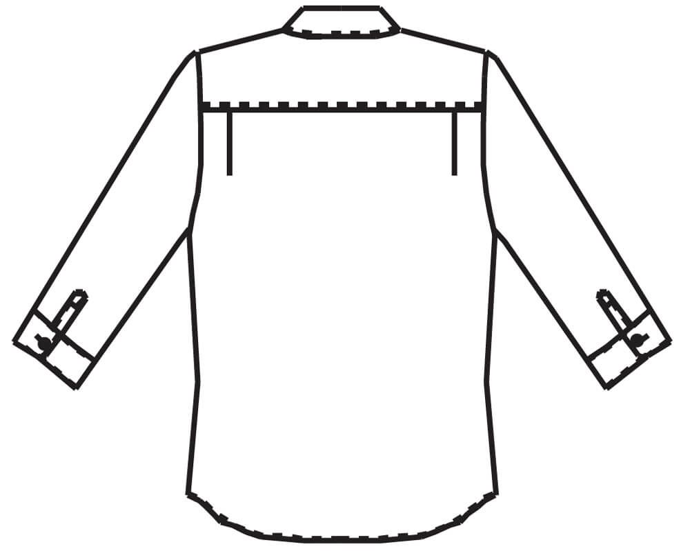 透け防止 7分袖丈 立ち襟スタンドカラーワイシャツ Arb Ep7620