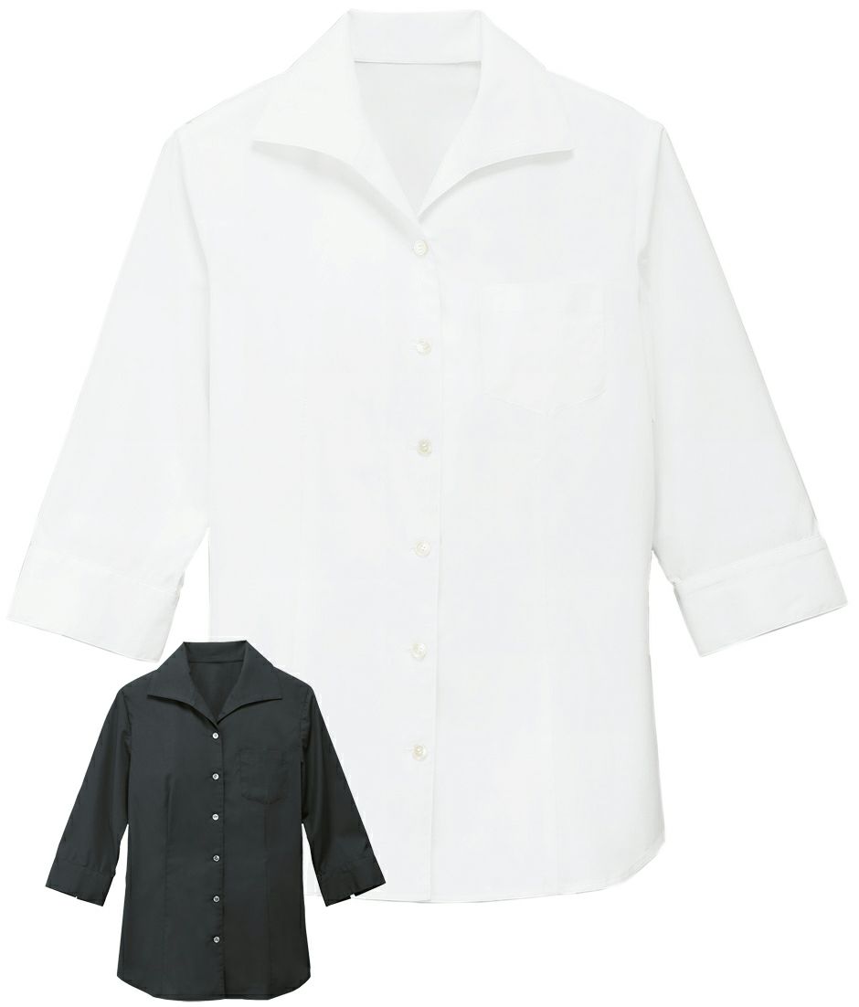 【透けない】ストレッチブラウス（レディース） [IST-BL309]