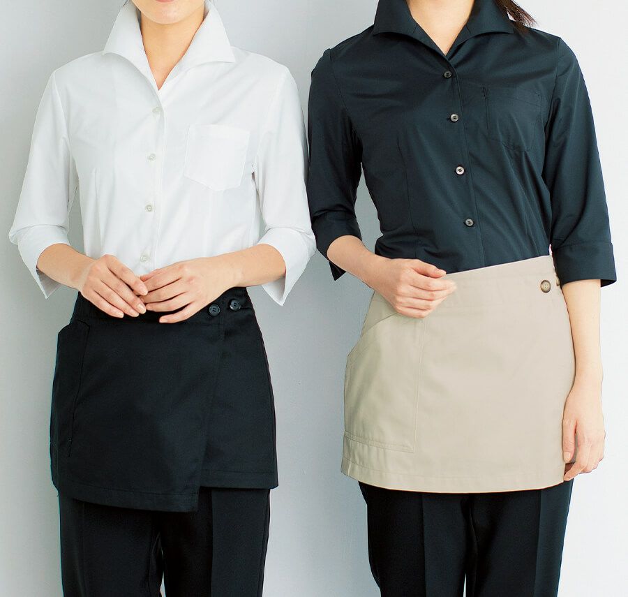 ストレッチブラウス着用写真 [IST-BL309]