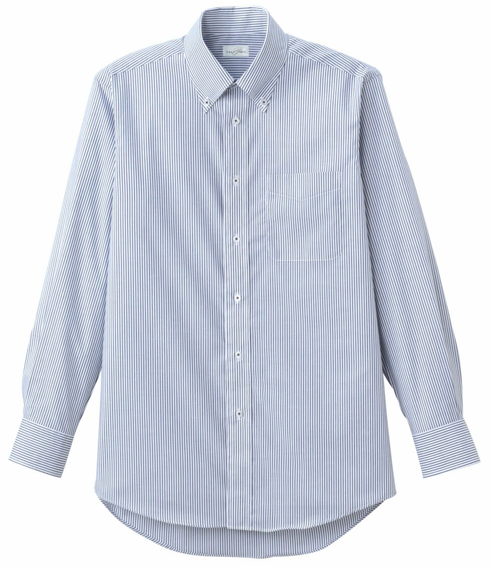 吸汗速乾ドライ メンズ ストライプ長袖ワイシャツ ボタンダウン Bon Fb5017m 飲食店ユニフォーム簡単注文 チームワークアパレル