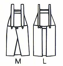 バックスタイル ／Lサイズは留める部分が少しゆったり設計。