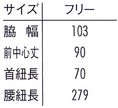 サイズ表