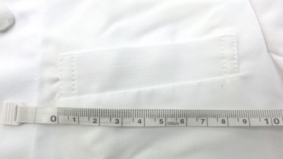 左胸ポケット部分アップ画像