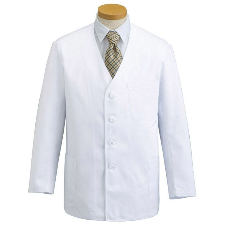 調理服コート　ホワイト（白色）／※シャツとネクタイは別売りです。