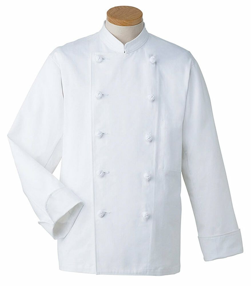 【綿100％】長袖コックコート [厚手カツラギ] [SUN-KC406]