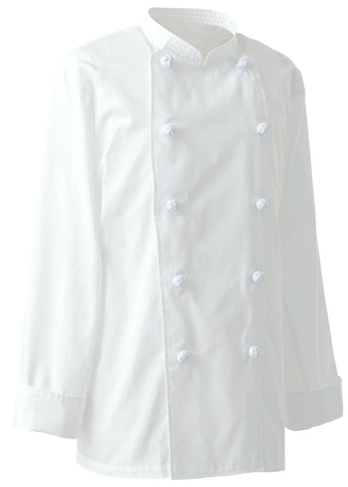 ホワイト＃1／薄手で夏用の長袖コックコート