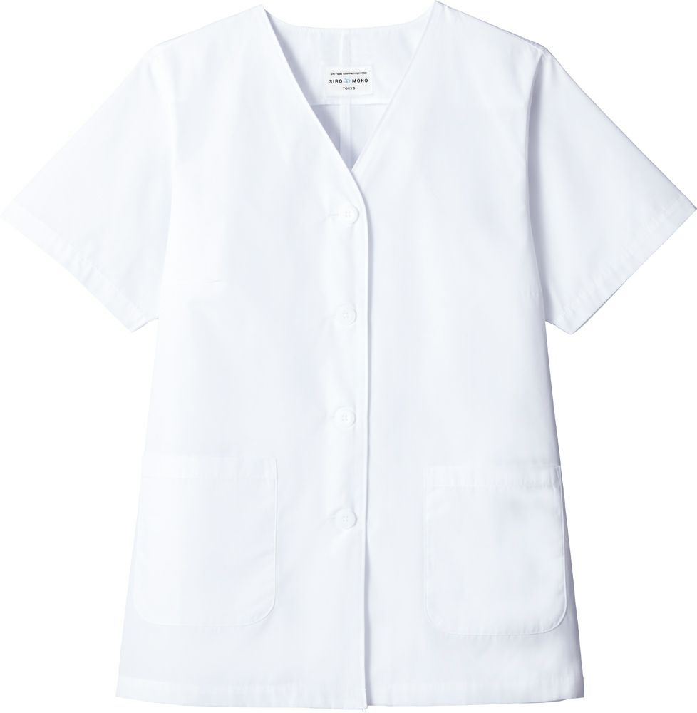 女性用調理白衣（半そで）ホワイト（白色）