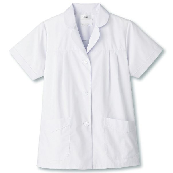 【レディース】半袖・調理服（丸襟・抗菌） [SRV-FA327]