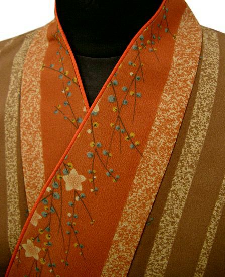 ＃夕映え草木紋柄・茶系