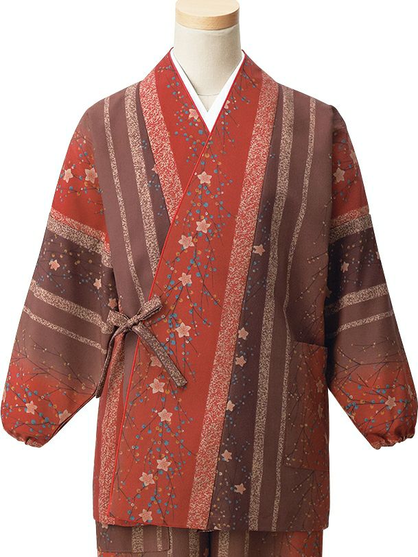 茶衣着・上着[夕映え草木紋]（女性用） [SUN-K3671]