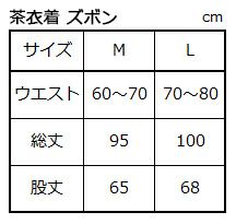 サイズ表