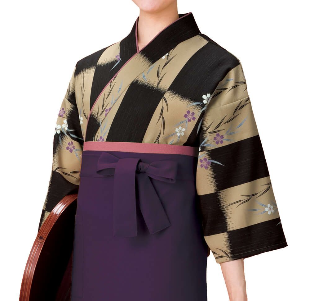 【日本製】作務衣・上着 [市松桜] [女性用] [KY-SJ4010]