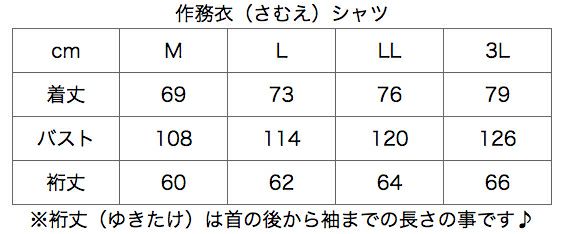 サイズ表