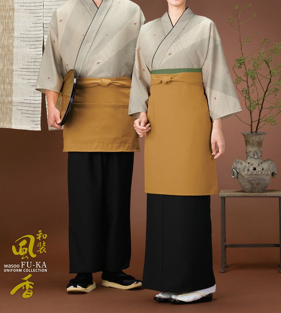 ベージュの柄の着用写真