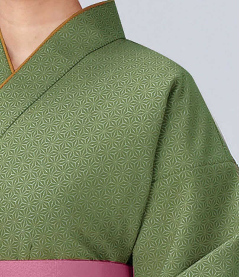 抹茶色・生地アップ写真