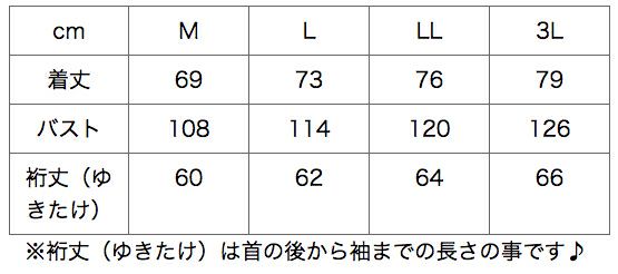 サイズ表