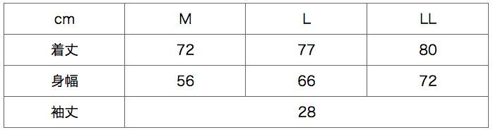 サイズ表　/  ※袖丈は「4223」のサイズになります。 /   ３Ｌサイズは２枚からプラス500円（プラス消費税）で作れます！