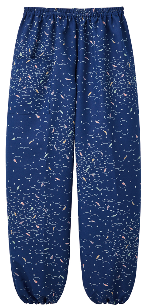 【日本製】茶衣着・パンツ [露芝野菜小紋] [女性用] [SRV-K3735]