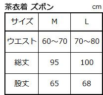 サイズ表