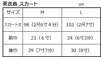 サイズ表
