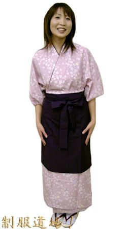 桜・薄紫/茶羽織着物（上着・スカート）