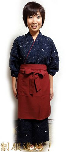 笹舟・紺色/茶羽織・和風スカートセット