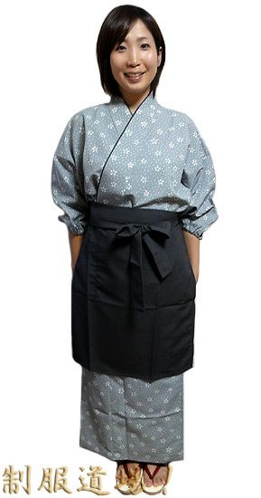桜づくし・銀ネズミ色/茶羽織・和風スカートセット