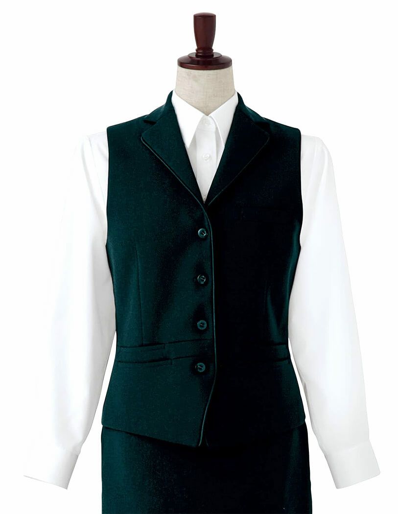 【レディース】フォーマルベスト（静電加工） [7-CJ4313] 