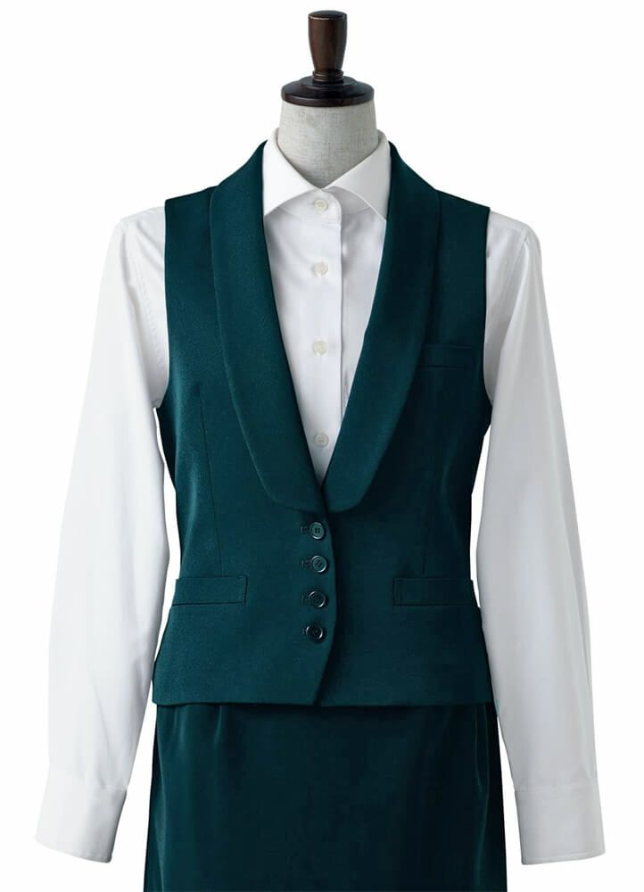 [レディース]フォーマルベスト（静電加工） [7-CJ4329]