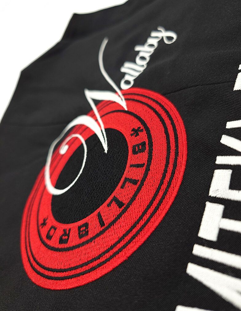 ロゴ刺繍部分の拡大アップ写真