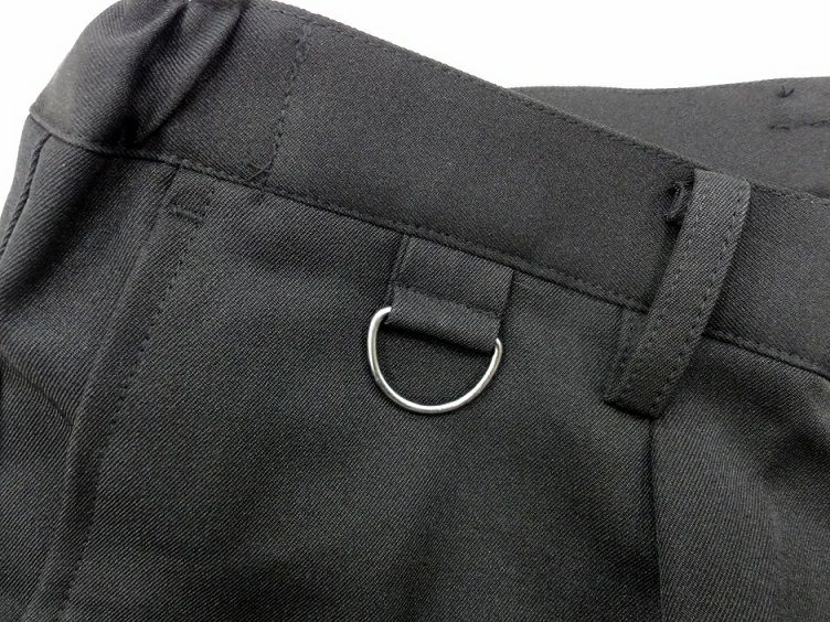 メンズ黒スラックス（Dカン付きあり・ストレッチ・帯電防止