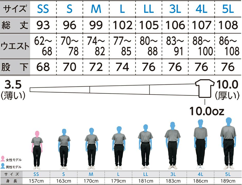 サイズ表
