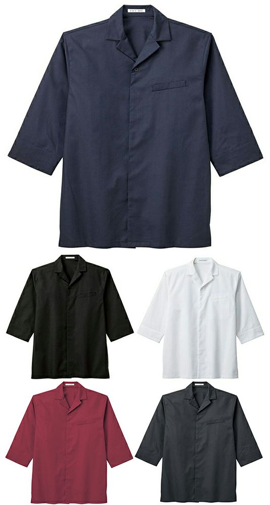 七分袖の和風シャツ