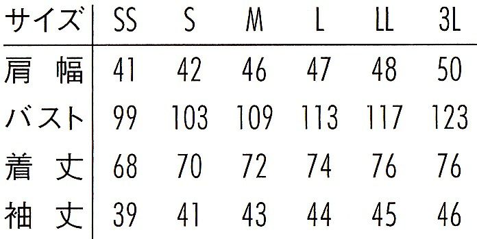 サイズ表