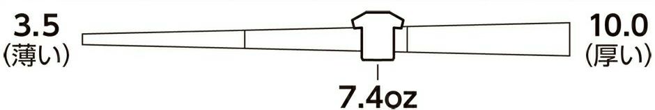 生地は厚手の7,4オンス