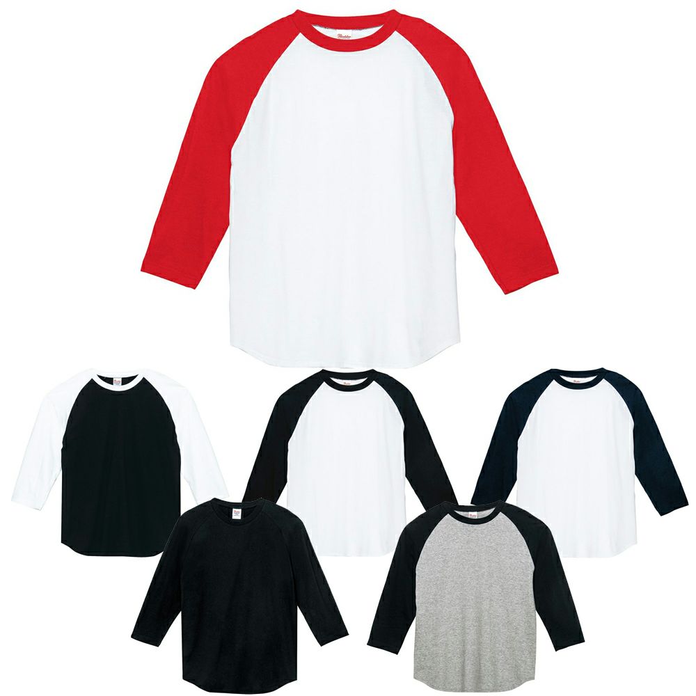  [中厚手5.6オンス] ヘビーウェイト 7分袖ベースボールTシャツ [TMS-107CRB]