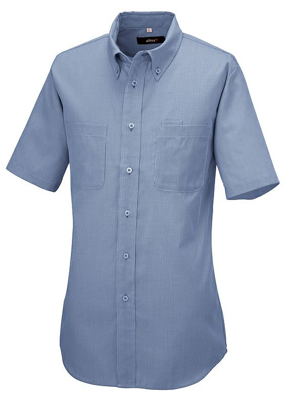 両胸ポケット】ボタンダウン半袖ワイシャツ（コードレーン・帯電防止