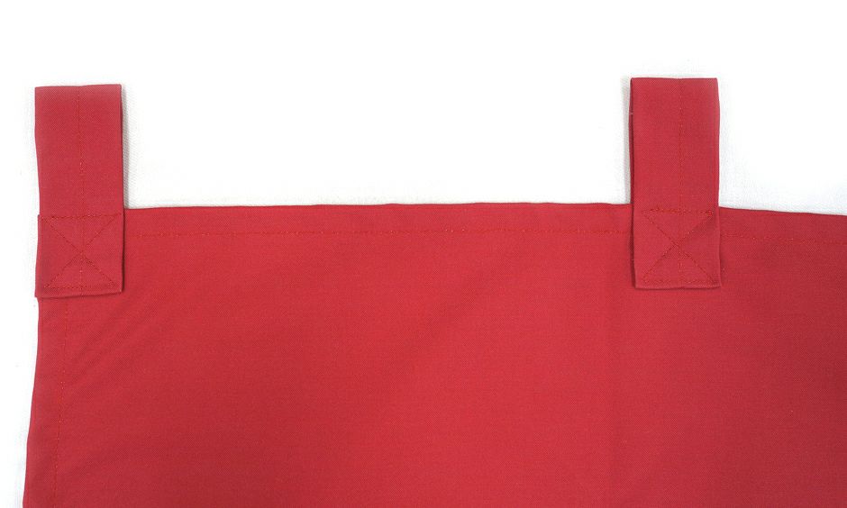 棒を通す仕立て部分のアップ写真。<br>しっかりした縫製で私も大満足！