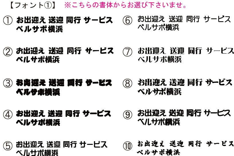 今回、何通りかの提案した書体