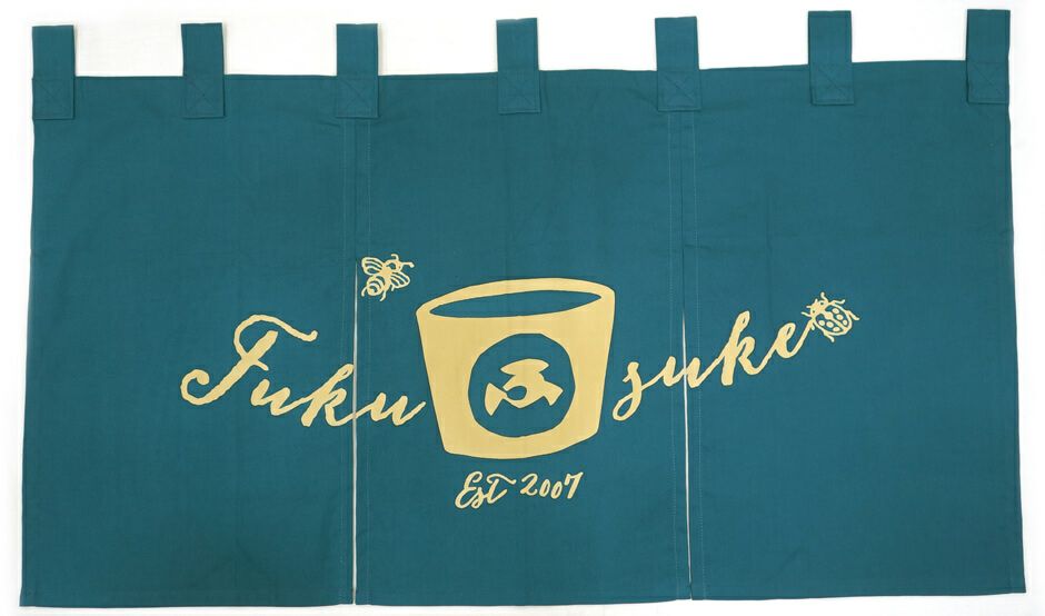 蕎麦屋『福助』様のオーダー暖簾の完成写真