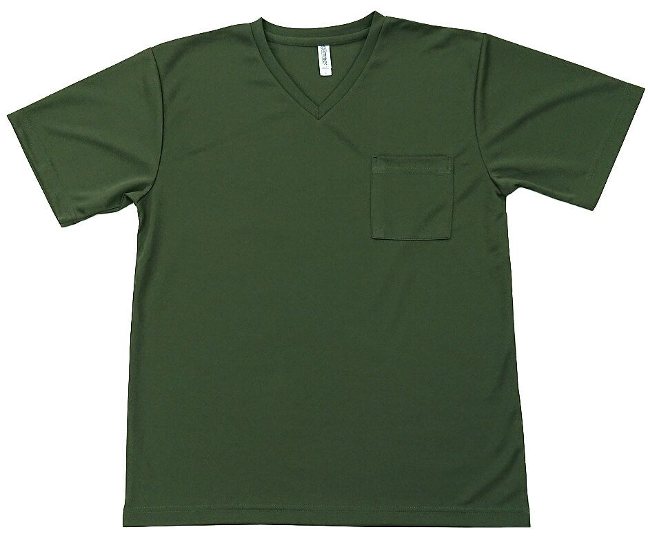 ポケットを取付けたTシャツの写真